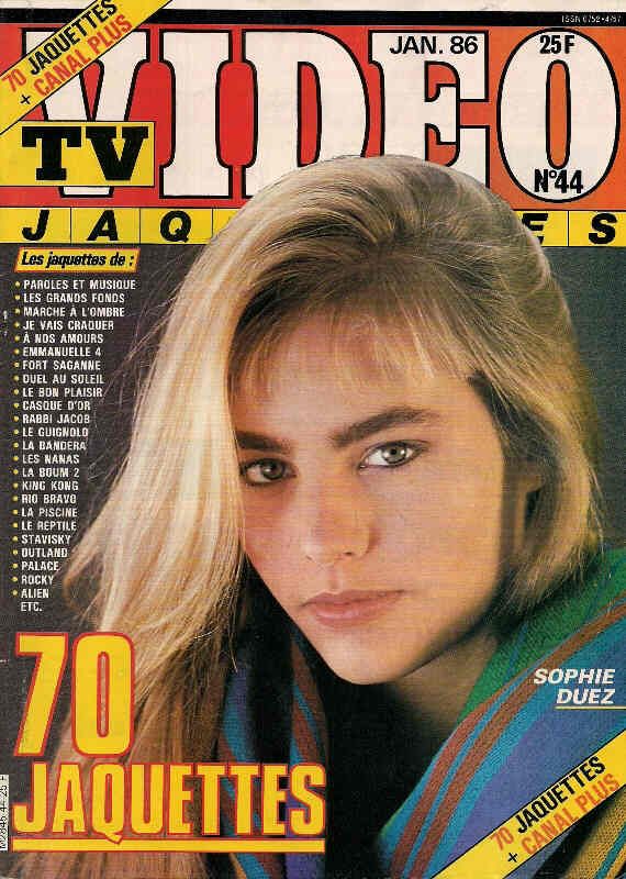 TV VIDEO JAQUETTES magazine side cover Issue 44 January 1986