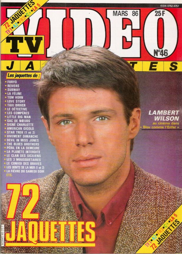 TV VIDEO JAQUETTES magazine side cover Issue 46 March 1986