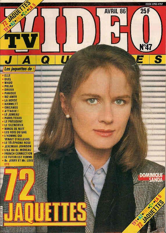 TV VIDEO JAQUETTES magazine side cover Issue 47 April 1986