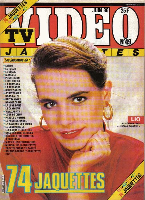 TV VIDEO JAQUETTES magazine side cover Issue 49 June 1986
