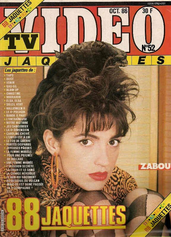 TV VIDEO JAQUETTES magazine side cover Issue 52 October 1986