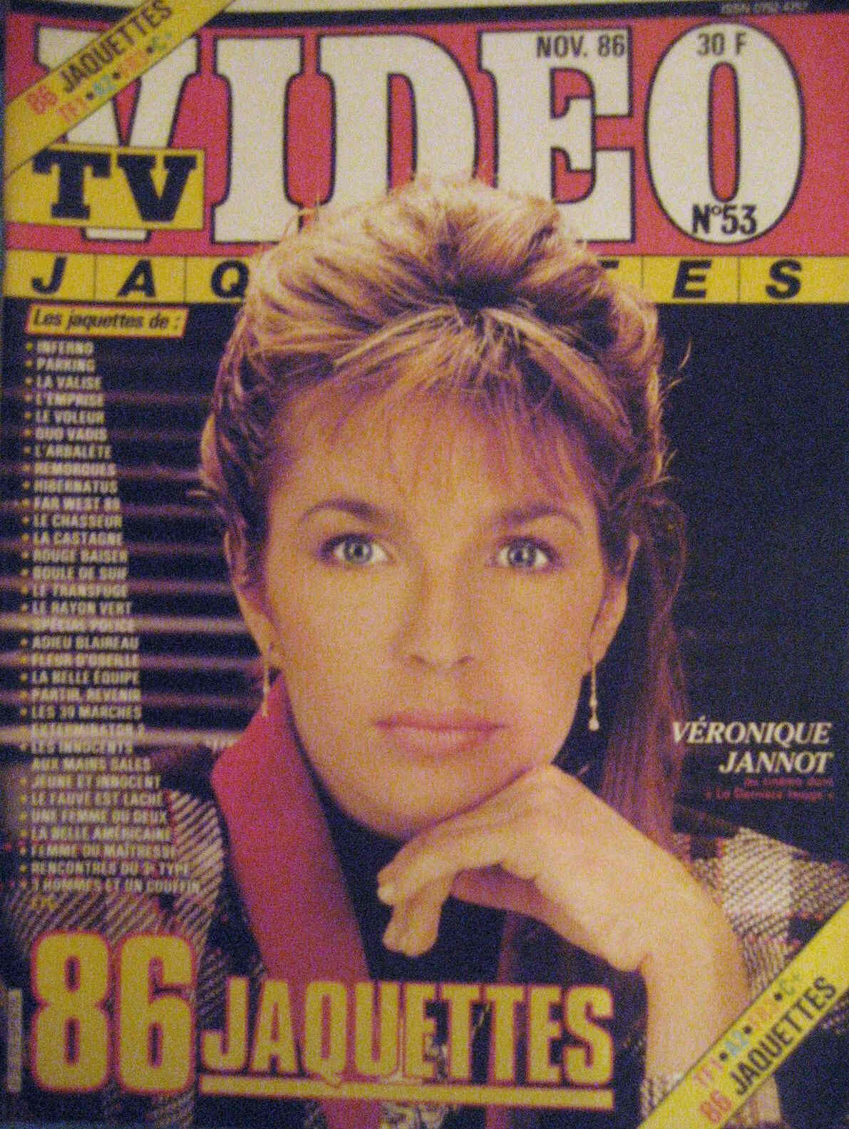 TV VIDEO JAQUETTES magazine side cover Issue 53 November 1986