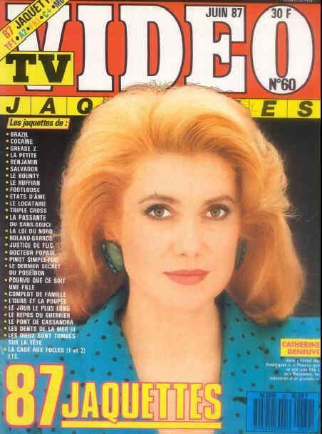 TV VIDEO JAQUETTES magazine side cover Issue 60 June 1987