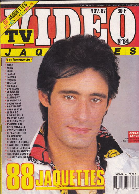 TV VIDEO JAQUETTES magazine side cover Issue 64 November 1987
