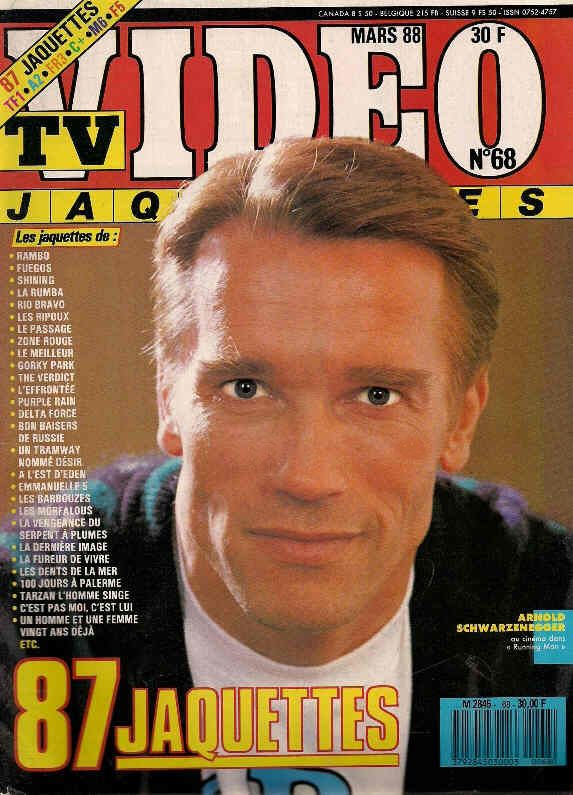 TV VIDEO JAQUETTES magazine side cover Issue 68 March 1988