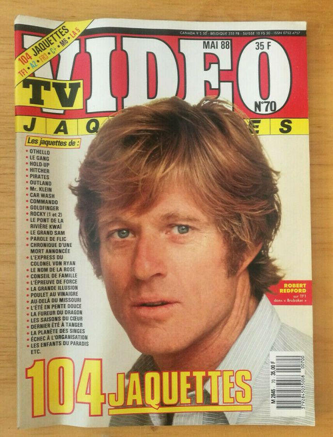 TV VIDEO JAQUETTES magazine side cover Issue 70 May 1988