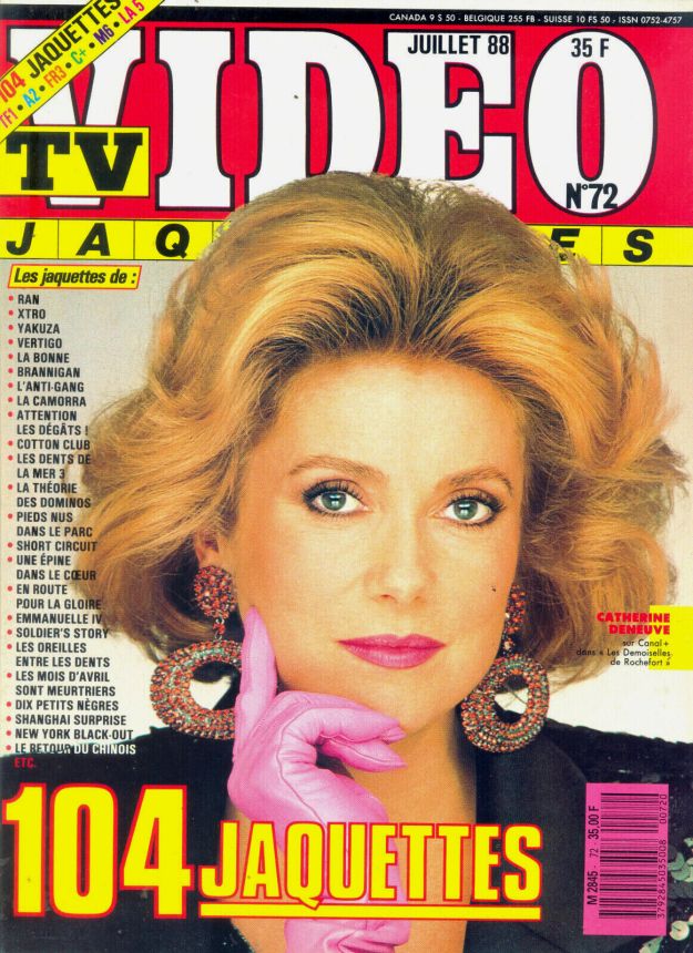 TV VIDEO JAQUETTES magazine side cover Issue 72 July 1988