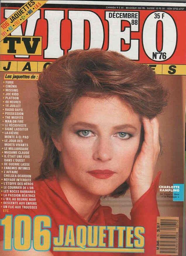 TV VIDEO JAQUETTES magazine side cover Issue 76 December 1988