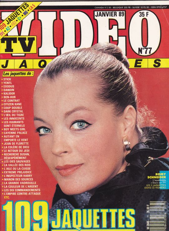 TV VIDEO JAQUETTES magazine side cover Issue 77 January 1989