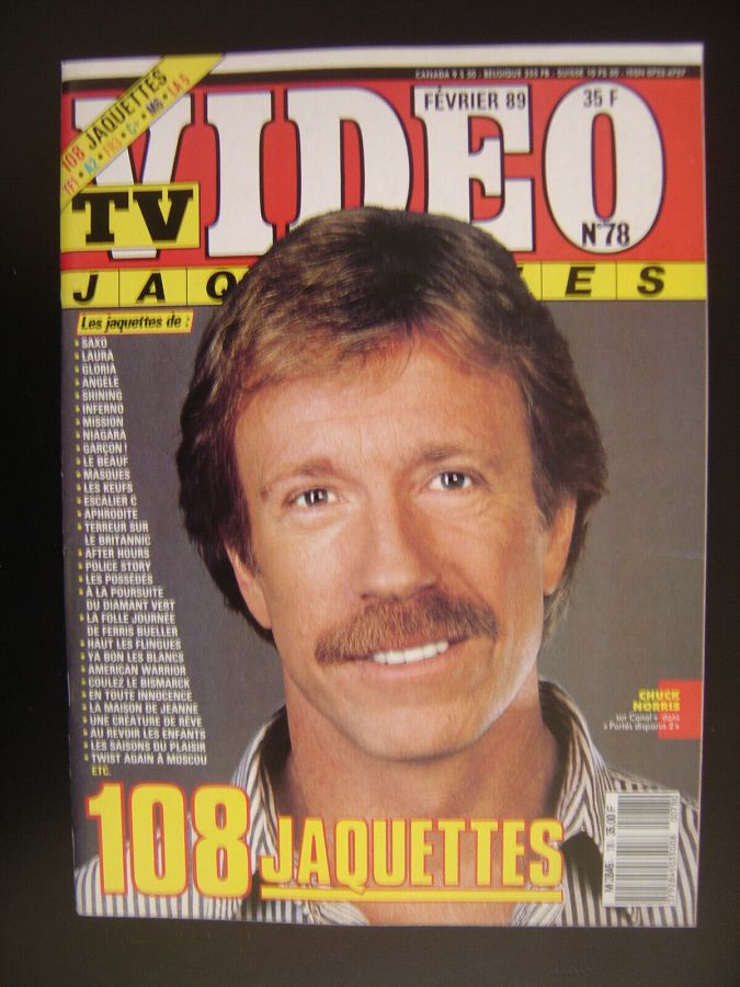 TV VIDEO JAQUETTES magazine side cover Issue 78 February 1989