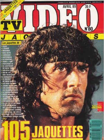 TV VIDEO JAQUETTES magazine side cover Issue 80 April 1989