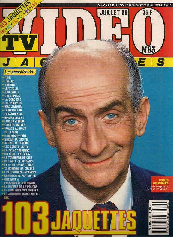 TV VIDEO JAQUETTES magazine side cover Issue 83 July 1989