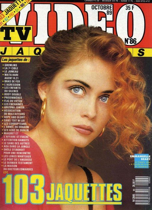 TV VIDEO JAQUETTES magazine side cover Issue 86 October 1989