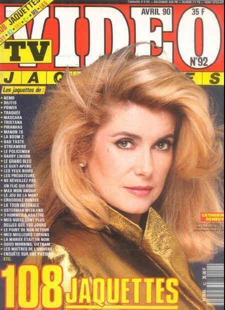 TV VIDEO JAQUETTES magazine side cover Issue 92 April 1990