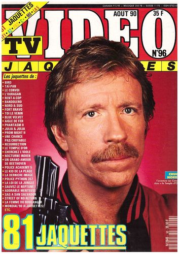 TV VIDEO JAQUETTES magazine side cover Issue 96 August 1990