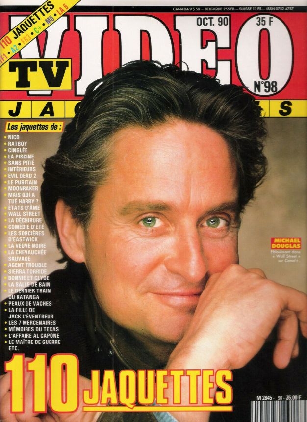 TV VIDEO JAQUETTES magazine side cover Issue 98 October 1990