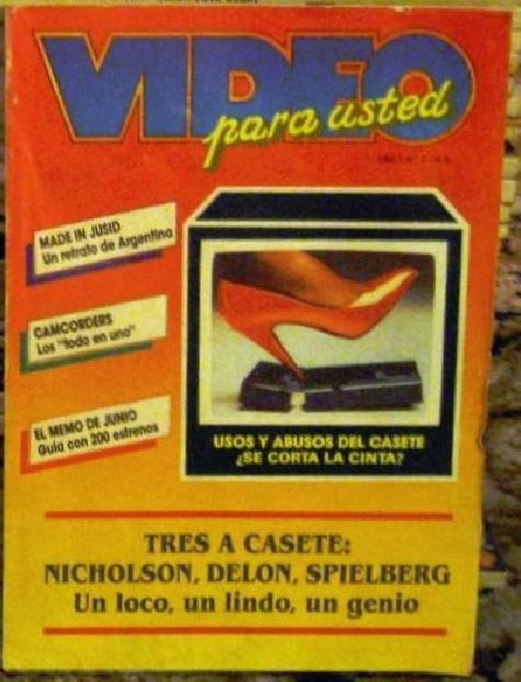 VIDEO PARA USTED magazine side cover Issue 1  1990