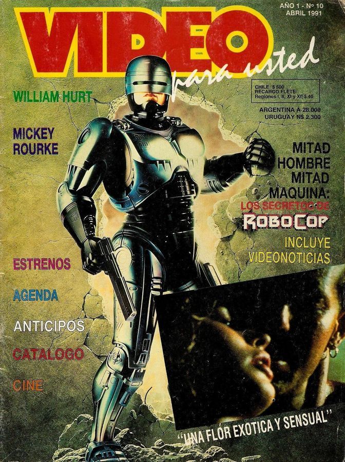 VIDEO PARA USTED magazine side cover Issue 10 April 1991