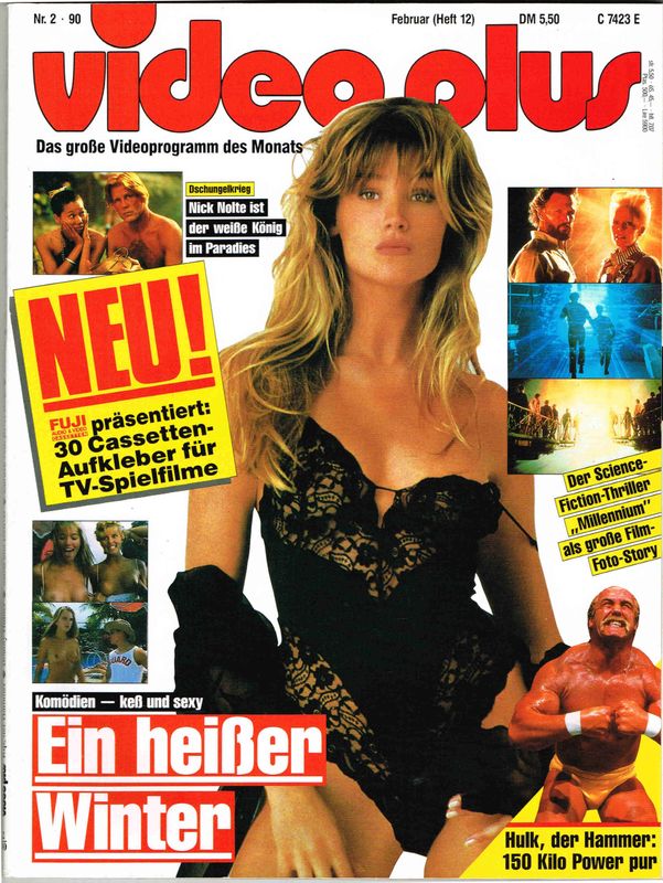 VIDEO PLUS magazine side cover Issue 12 February 1990