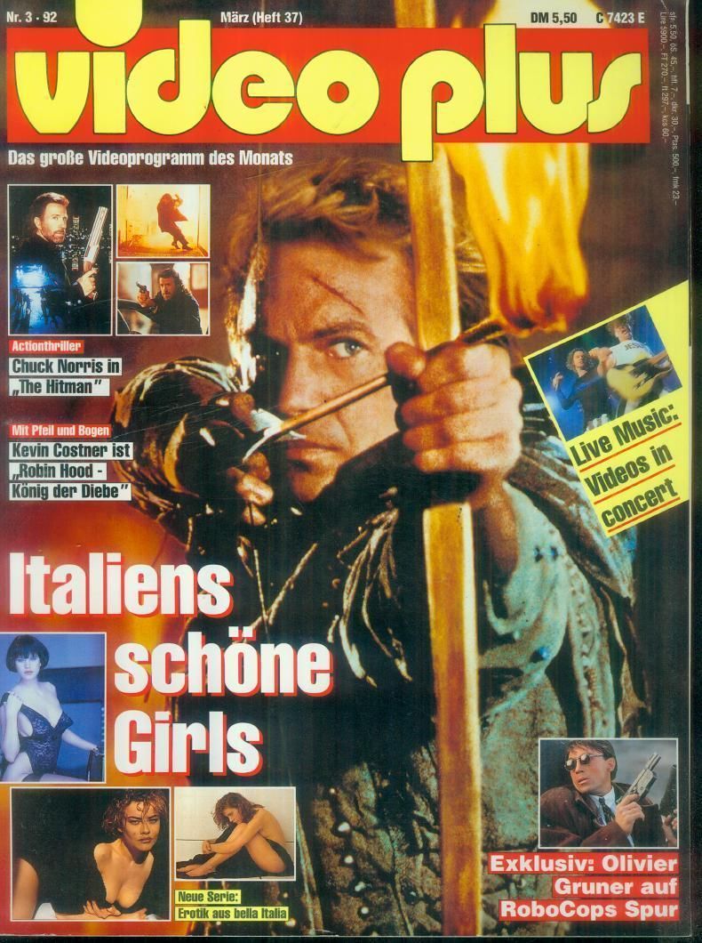 VIDEO PLUS magazine side cover Issue 37 March 1992