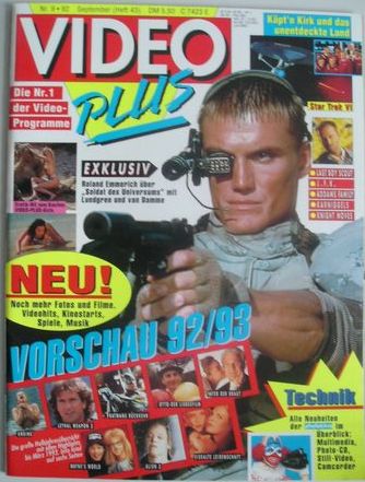 VIDEO PLUS magazine side cover Issue 43 September 1992