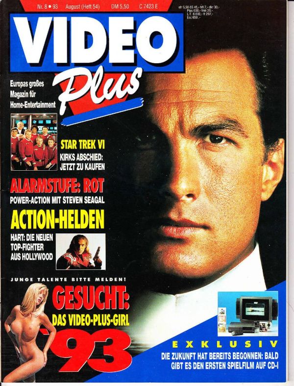 VIDEO PLUS magazine side cover Issue 54 August 1993