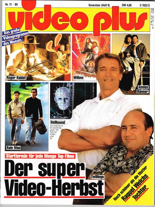 VIDEO PLUS magazine side cover Issue 9 November 1989
