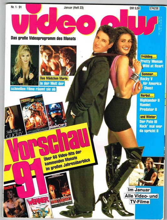 VIDEO PLUS magazine side cover Issue 23 January 1991
