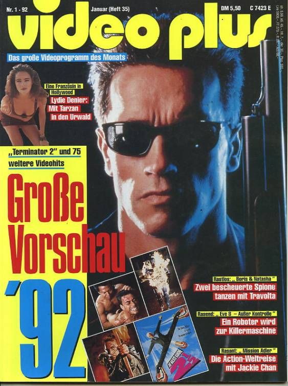 VIDEO PLUS magazine side cover Issue 35 January 1992