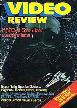 VIDEO REVIEW (UK) magazine side cover March 1983