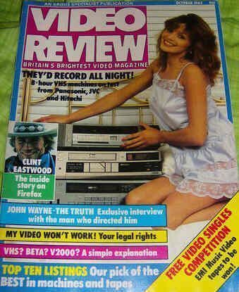 VIDEO REVIEW (UK) magazine side cover October 1983