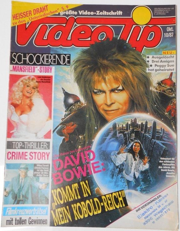 VIDEO TIP magazine side cover October 1987