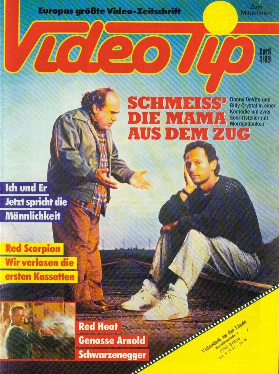 VIDEO TIP magazine side cover April 1989