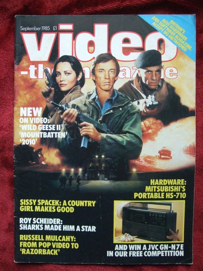 VIDEO-THE MAGAZINE magazine side cover September 1985