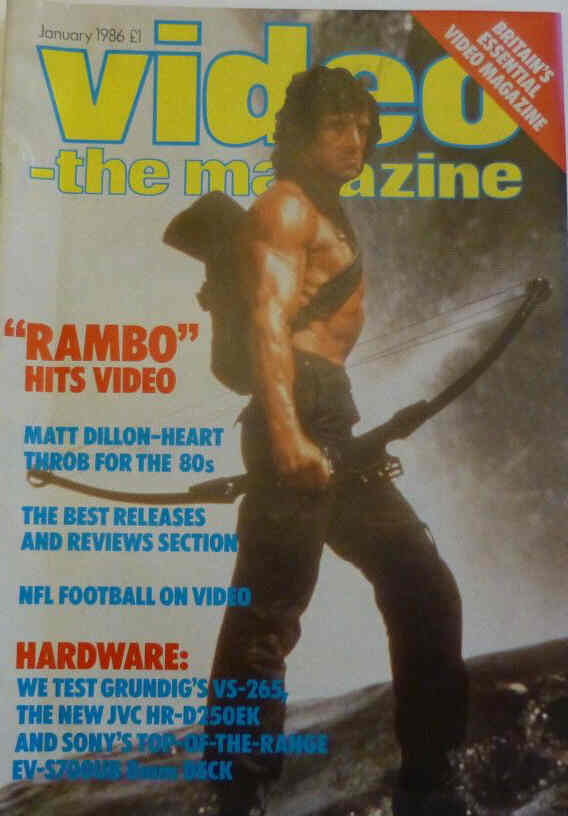 VIDEO-THE MAGAZINE magazine side cover January 1986