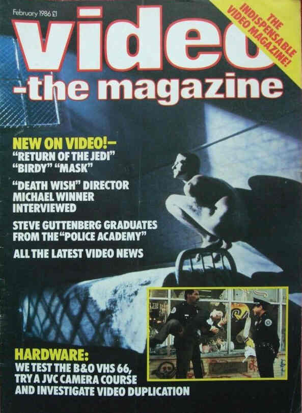 VIDEO-THE MAGAZINE magazine side cover February 1986