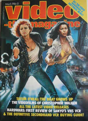 VIDEO-THE MAGAZINE magazine side cover March 1986