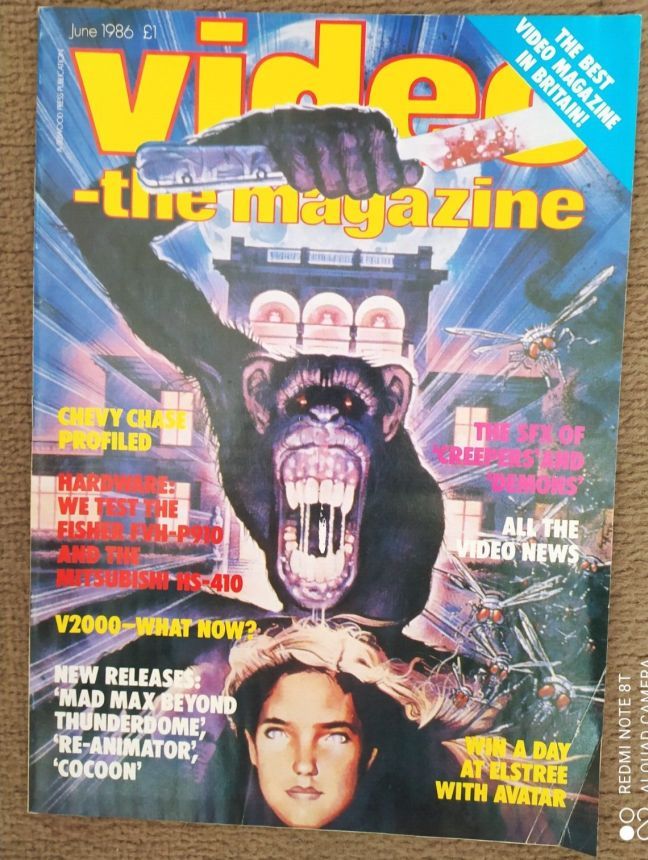 VIDEO-THE MAGAZINE magazine side cover June 1986