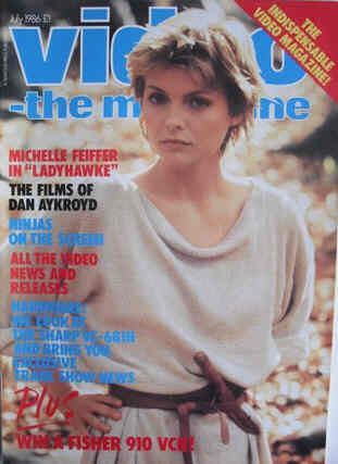 VIDEO-THE MAGAZINE magazine side cover July 1986