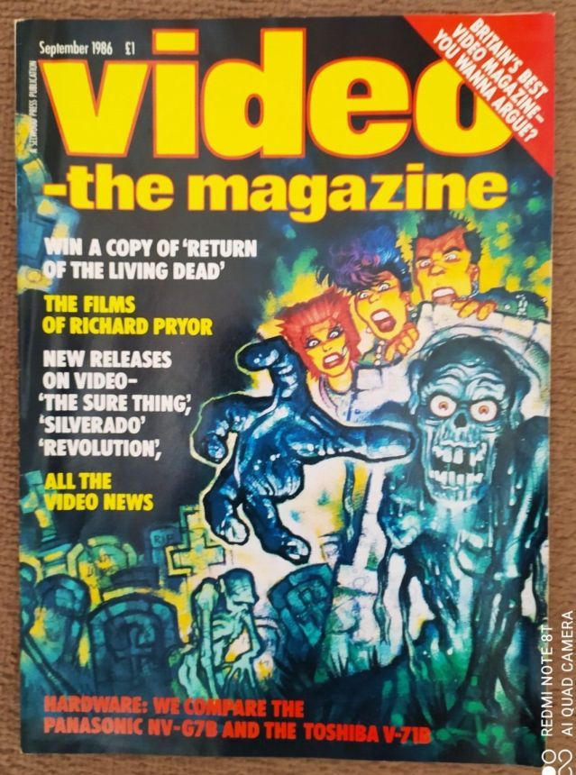 VIDEO-THE MAGAZINE magazine side cover September 1986