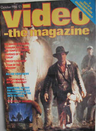 VIDEO-THE MAGAZINE magazine side cover October 1986