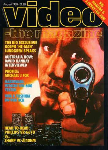 VIDEO-THE MAGAZINE magazine side cover August 1988