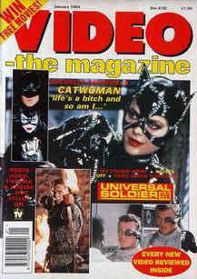 VIDEO-THE MAGAZINE magazine side cover January 1993