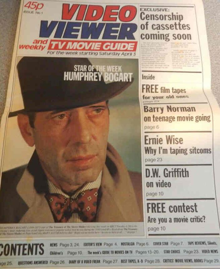 VIDEO VIEWER magazine side cover Issue 1 3 April 1982