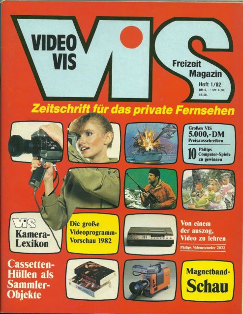 VIDEO VIS magazine side cover Issue 1  1982