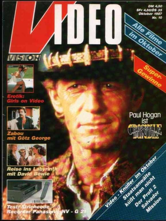 VIDEO VIS magazine side cover Issue 10 October 1987