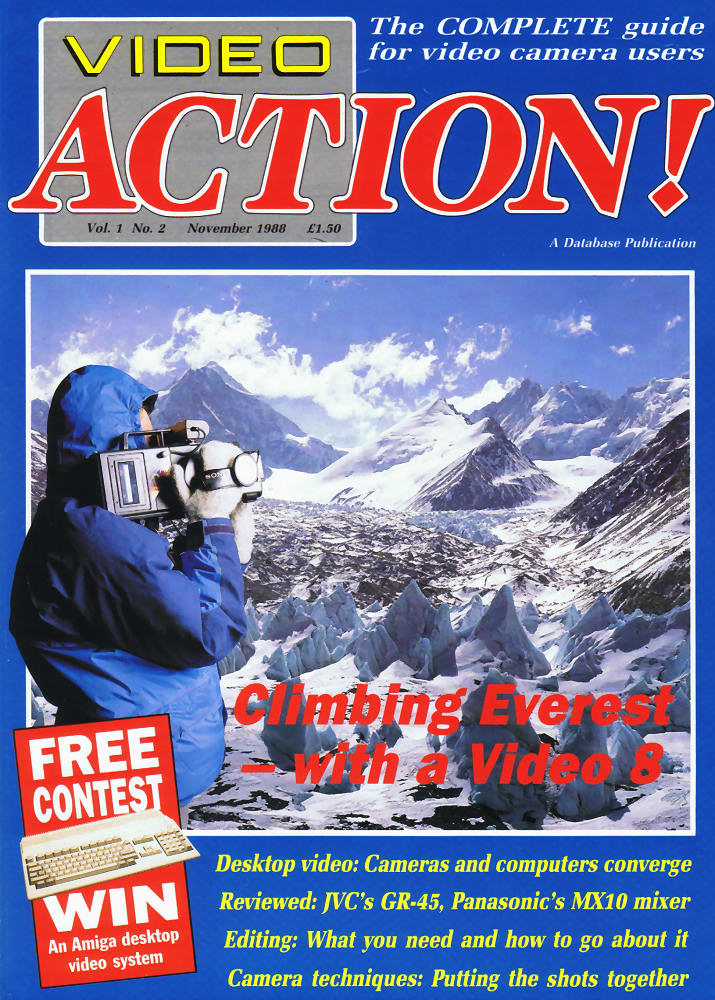 VIDEO ACTION magazine side cover November 1988