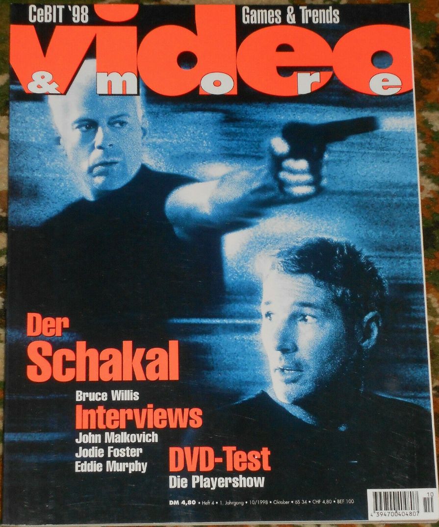 VIDEO AND MORE magazine side cover Issue 4  October 1998