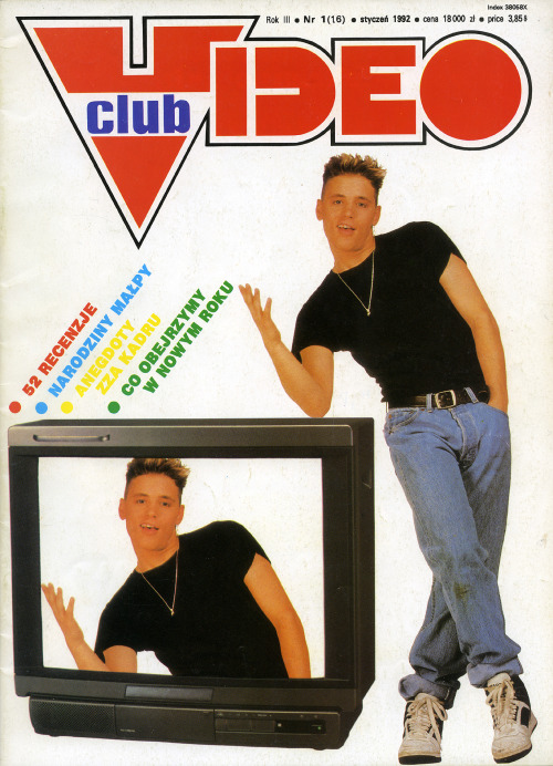 VIDEO CLUB (PL) magazine side cover Issue 1(16)  January 1992