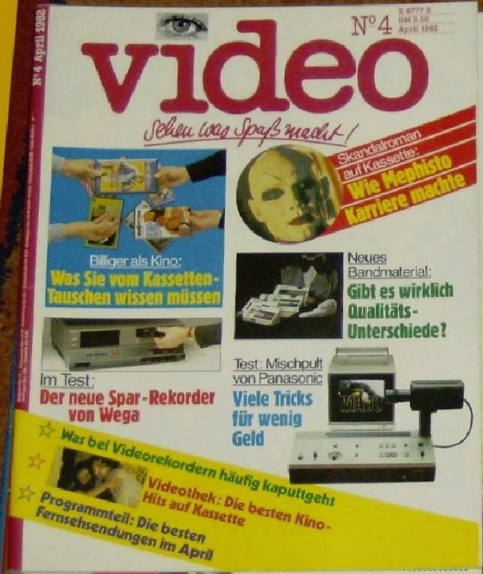 VIDEO magazine side cover April 1982